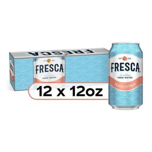 Fresca Soda Flavored Sparkling Sugar Free Zero Calorie Peach Citrus In Can - 12-12 Fl. Oz.