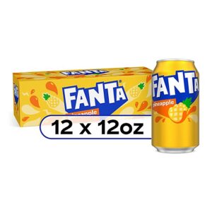 Fanta Soda Pop Pineapple Flavored In Can - 12-12 Fl. Oz.