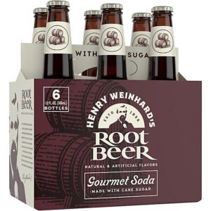 Henry Weinhards Root Beer 0% ABV Bottles - 6-12 Fl. Oz.