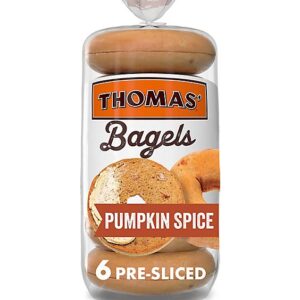 Thomas Limited Edition Pumpkin Spice Bagels 6 Count - 19 Oz