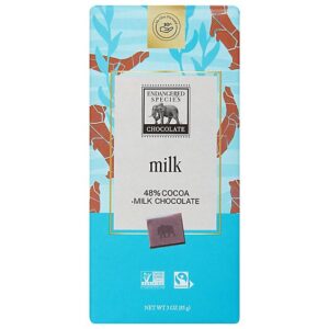 Endangered Species Chocolate Bar Milk Chocolate 48% Cocoa - 3 Oz