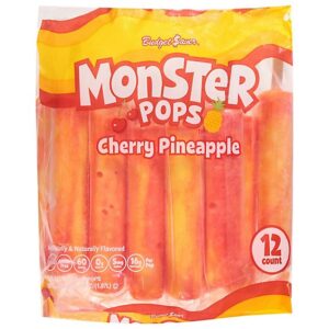 Budget Saver Cherry Pineapple Monster Pops - 12 Count