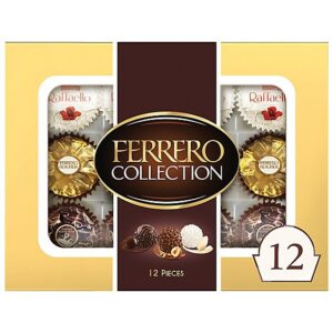 Ferrero Collection Assorted Hazelnut Milk Chocolate Dark Chocolate & Coconut 12 Count - 4.6 Oz