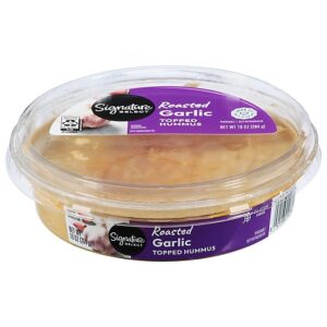 Signature Select/Cafe Hummus Topped Roasted Garlic - 10 Oz