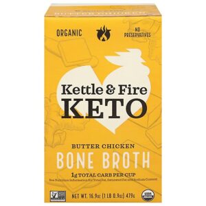 Kettle & Fire Butter Chicken Bone Broth - 16.9 Oz