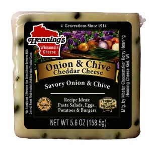 Hennings Onion And Chive Cheddar Cheese