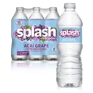 Splash Refresher Acai Grape Flavored Water - 6-16.9  Fl. Oz.