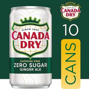 Canada Dry Zero Sugar Ginger Ale Soda Mini Cans - 10- 7.5 Fl. Oz.