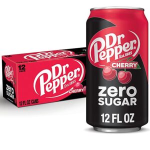 Dr Pepper Cherry Zero Sugar Soda In Can - 12-12 Fl. Oz.