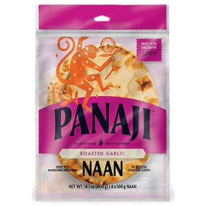 Panaji Roasted Garlic Naan 4 Pack - 14.1 Oz