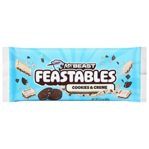 Feastables Cookies And Creme Chocolate Bar - 2.1 OZ