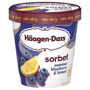 Haagen Dazs Summer Blueberry And Lemon Sorbet 14fz - 8-1.75FZ