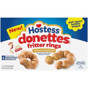 Hostess Apple Cinnamon Fritter Ring Donettes 6 Count - 10.36 OZ