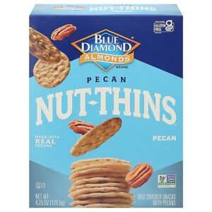 Blue Diamond Nut Thins Cracker Snacks Pecan Nut & Rice - 4.25 Oz