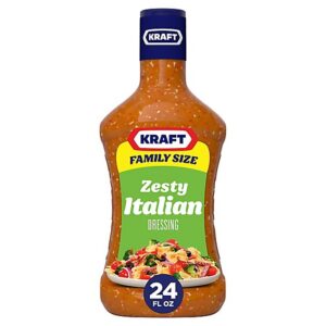 Kraft Zesty Italian Salad Dressing Family Size Bottle - 24 Fl. Oz.