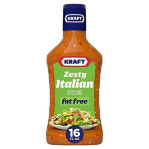 Kraft Zesty Italian Fat Free Salad Dressing Bottle - 16 Fl. Oz.