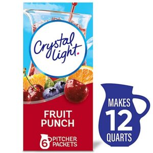 Crystal Light Fruit Punch Artificially Flavored Powdered Drink Mix Pitcher Packets - 6 Count