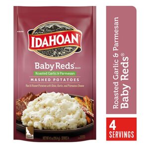 Idahoan Baby Reds With Roasted Garlic & Parmesan Mashed Potatoes Pouch - 4.1 Oz