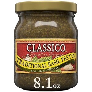 Classico Signature Recipes Traditional Basil Pesto Sauce & Spread Jar - 8.1 Oz