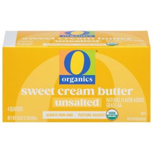 O Organics Organic Butter Sweet Cream Unsalted 4 Count - 16 Oz