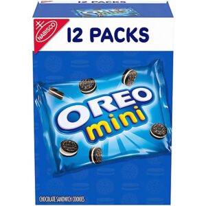 OREO Mini Chocolate Sandwich Cookies - 12 Snack Packs