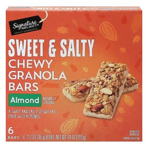 Signature SELECT Granola Bars Chewy Sweet N Salty Almond - 6-1.23 Oz