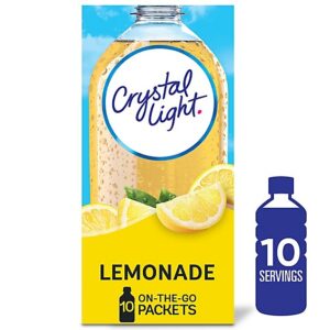 Crystal Light Lemonade Naturally Flavored Powdered Drink Mix On the Go Packets - 10 Count