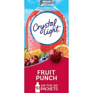 Crystal Light Fruit Punch Artificially Flavored Powdered Drink Mix On the Go Packets - 10 Count