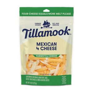 Tillamook Farmstyle Thick Cut Mexican 4 Cheese Blend Shredded Cheese - 8 Oz