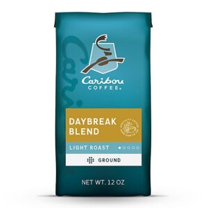 Caribou Coffee Daybreak Morning Blend Light Roast Ground Coffee Bag - 12 Oz