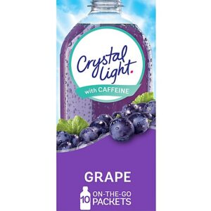 Crystal Light Grape Naturally Flavored Powdered Drink Mix with Caffeine Packets - 10 Count
