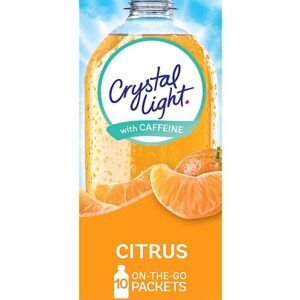 Crystal Light Citrus Naturally Flavored Powdered Drink Mix with Caffeine Packets - 10 Count