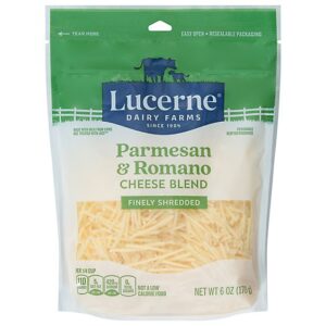 Lucerne Cheese Finely Shredded Parmesan & Romano - 6 Oz