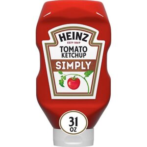 Heinz Simply Tomato Ketchup with No Artificial Sweeteners Bottle - 31 Oz