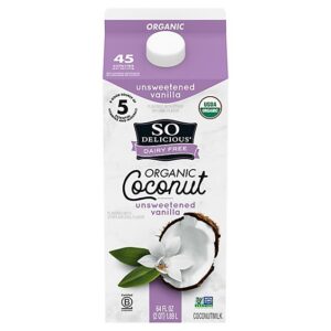 So Delicious Dairy Free UHT Unsweetened Vanilla Coconut Milk - 64 Fl. Oz.