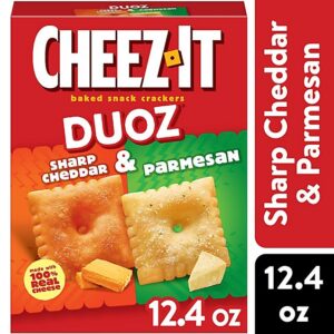 Cheez-It DUOZ Cheese Crackers Sharp Cheddar and Parmesan Baked Snack Crackers - 12.4 Oz