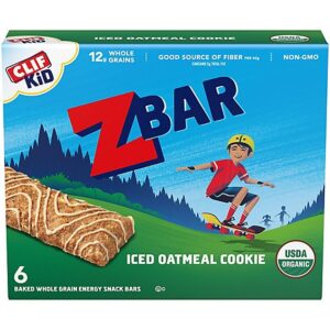 CLIF Kid Zbar Iced Oatmeal Cookie Organic Snack Bars - 6 Count