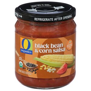 O Organics Organic Salsa Medium Black Bean & Corn Jar - 16 Oz