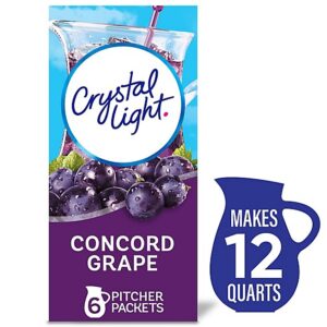 Crystal Light Concord Grape Artificially Flavored Powdered Drink Mix Pitcher Packets - 6 Count