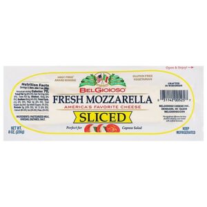 BelGioioso Sliced Fresh Mozzarella Cheese Log - 8 Oz