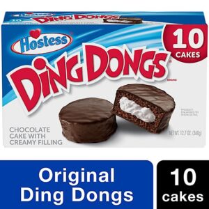 Hostess Ding Dongs Creamy Filling Individually Wrapped Chocolate Cake  10 Count - 12.70 Oz