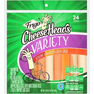 Frigo Cheese Heads String Swirls Colby Jack Variety 24 Count - 20 Oz