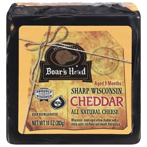 Boars Head Cheese Pre Cut Cheddar Sharp Yellow - 10 Oz