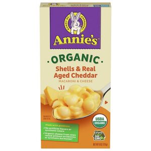 Annie's Homegrown Organic Macaroni & Cheese Shells & Real Aged Cheddar Box - 6 Oz