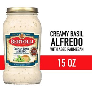 Bertolli Creamy Basil Alfredo Sauce With Aged Parmesan Cheese - 15 Oz
