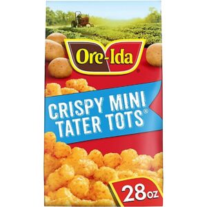 Ore-Ida Mini Tater Tots Seasoned Shredded Frozen Potatoes Bag - 28 Oz