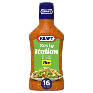 Kraft Zesty Italian Lite Salad Dressing Bottle - 16 Fl. Oz.