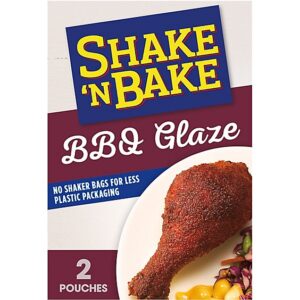 Shake 'N Bake BBQ Glaze Seasoned Coating Mix Packets 2 Count - 6 Oz