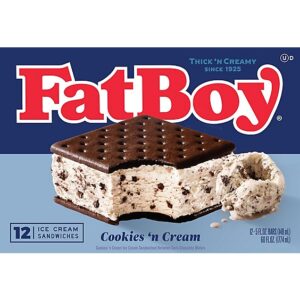 FatBoy Cookies And Cream Ice Cream Sandwich - 12-5 Oz