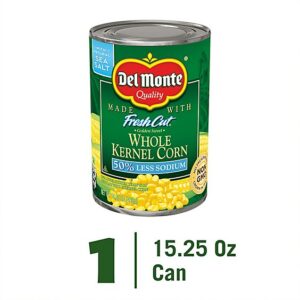 Del Monte Fresh Cut Corn Whole Kernel Golden Sweet 50% Less Sodium - 15.25 Oz